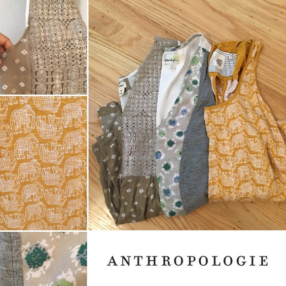Anthropologie Tops - 3 shirts! Size small bundle Anthro tops